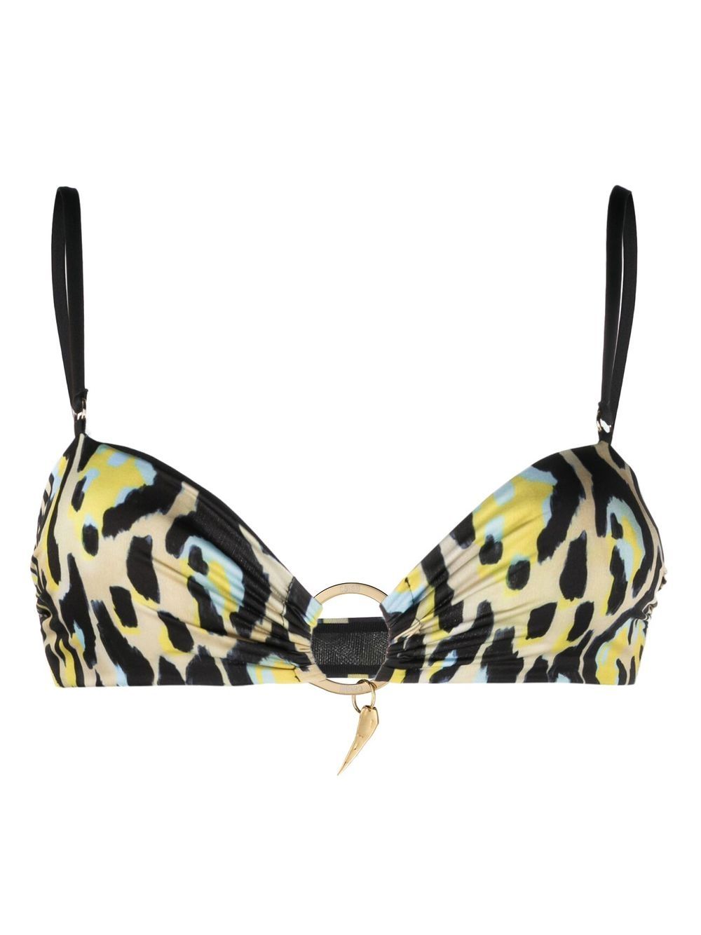 Leopard-print bikini top - 01147