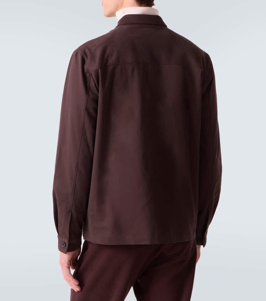 Cotton and cashmere overshirt
