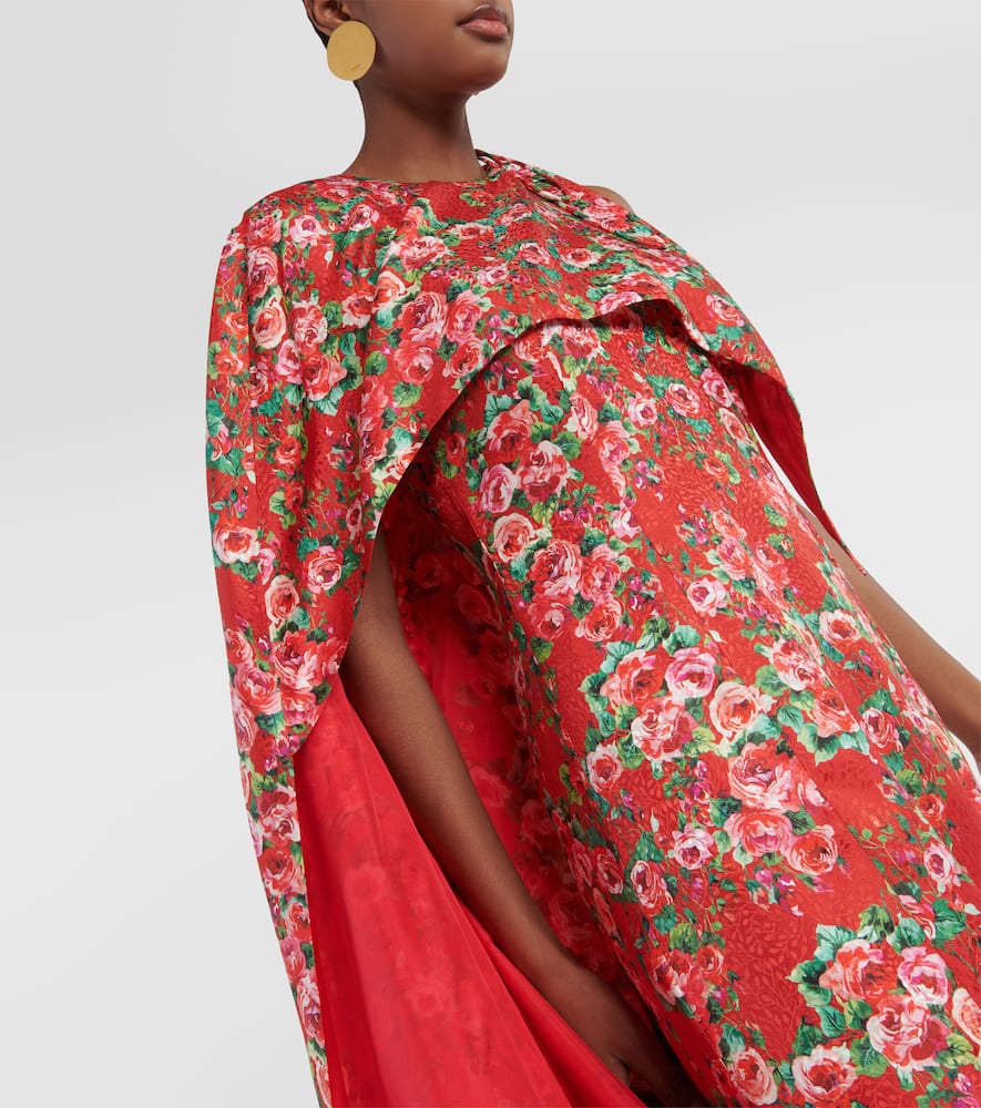 Markarian Caped silk midi dress