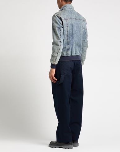 Man Denim outerwear Blue Size 38 Cotton