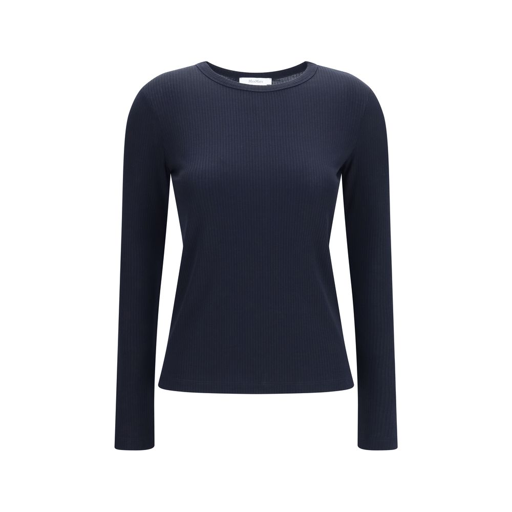 Ribbed Lyocell Sweater — Navy