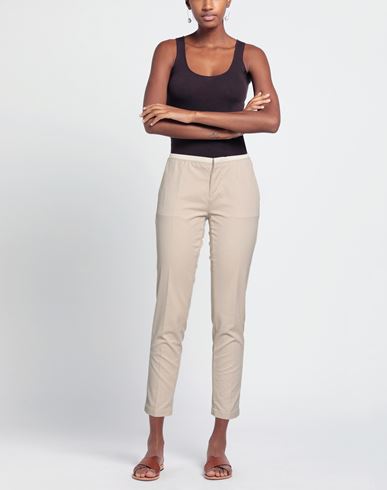 Woman Pants Sand Size 26 Cotton, Elastane