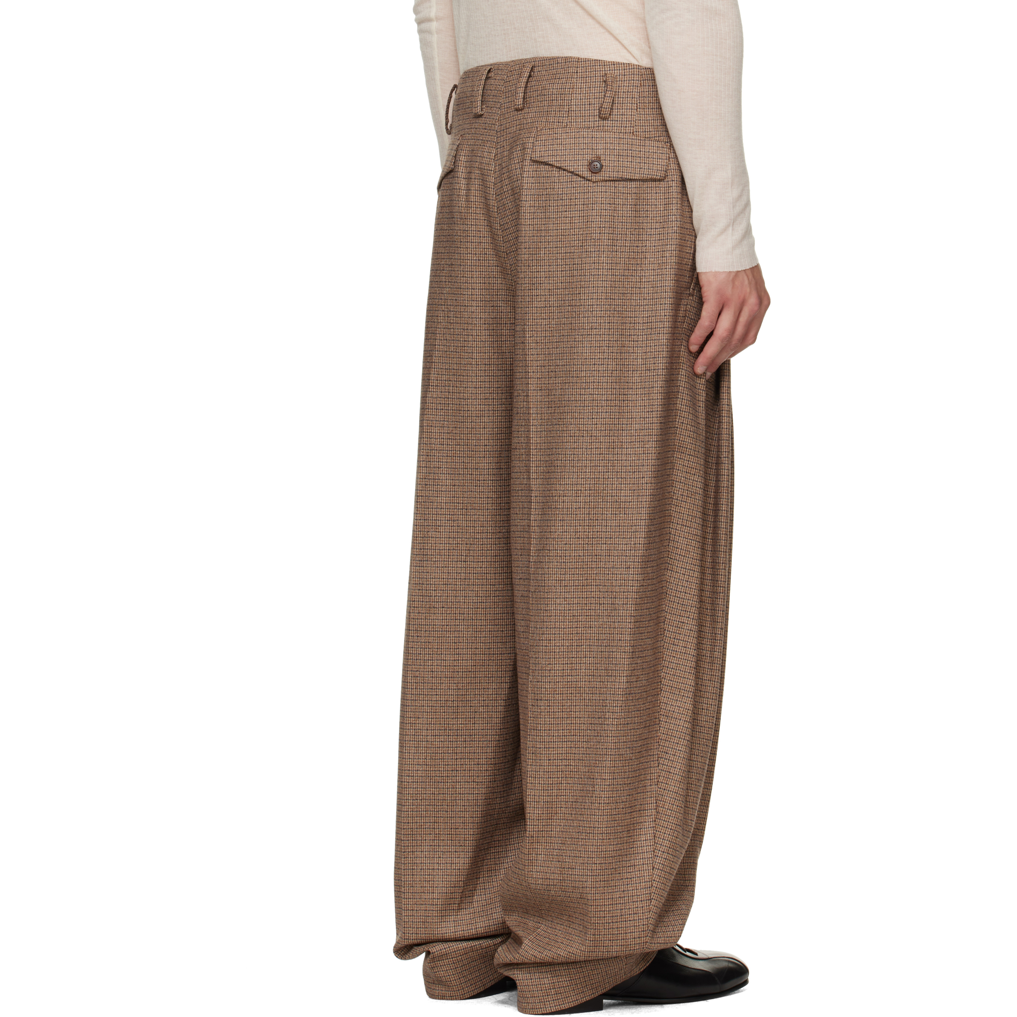 Brown Check Trousers