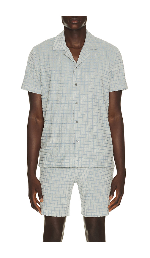Rails Maverick Camp Collared Shirt in Slate. L. Also in M, S, XL/1X