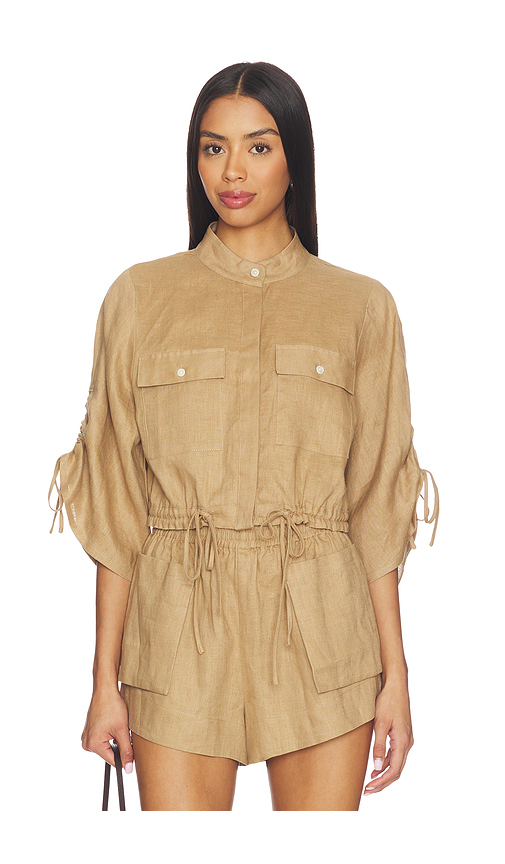 HEVRON Eva Top in Beige. S. Also in L