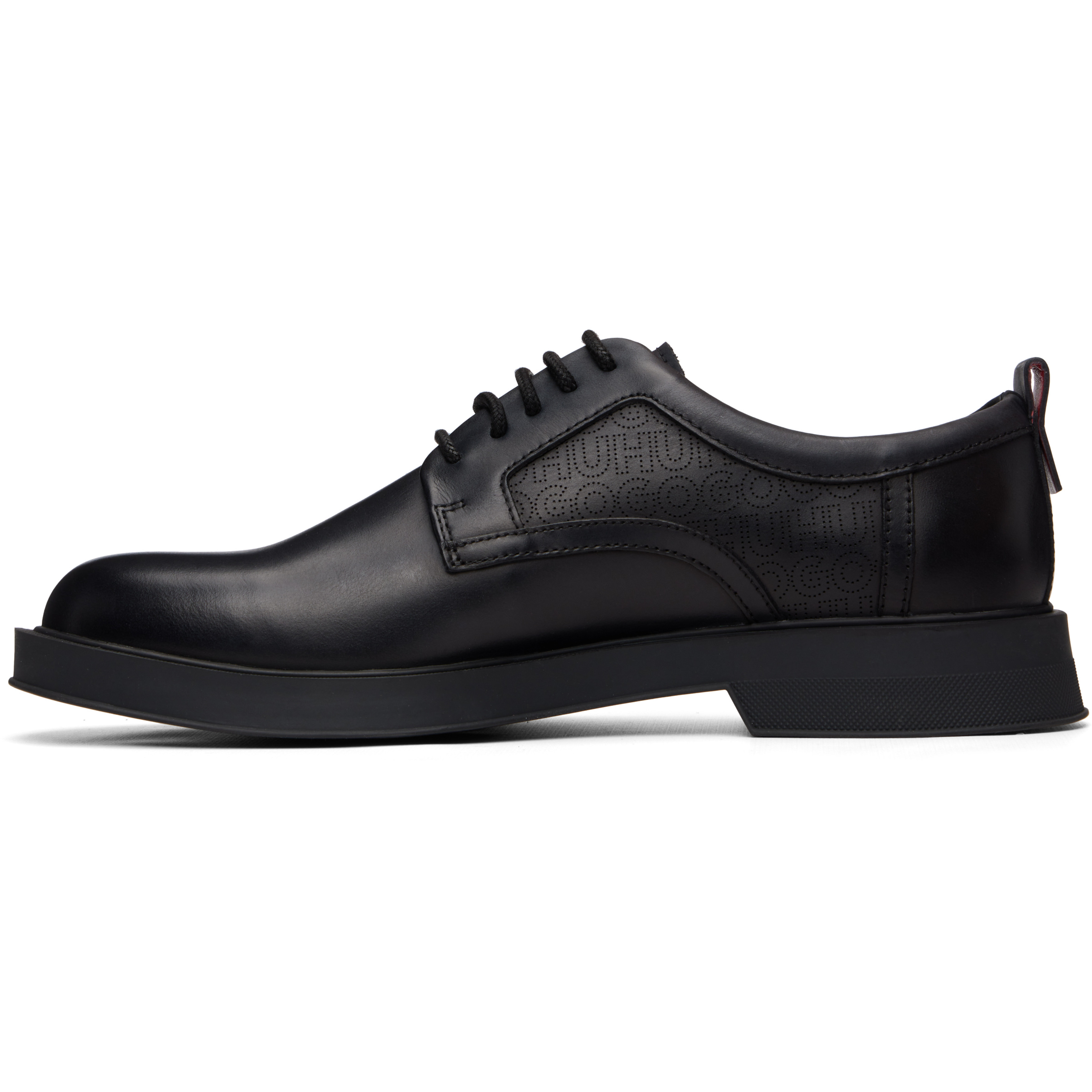 Black Perforated Monograms Leather Derbys