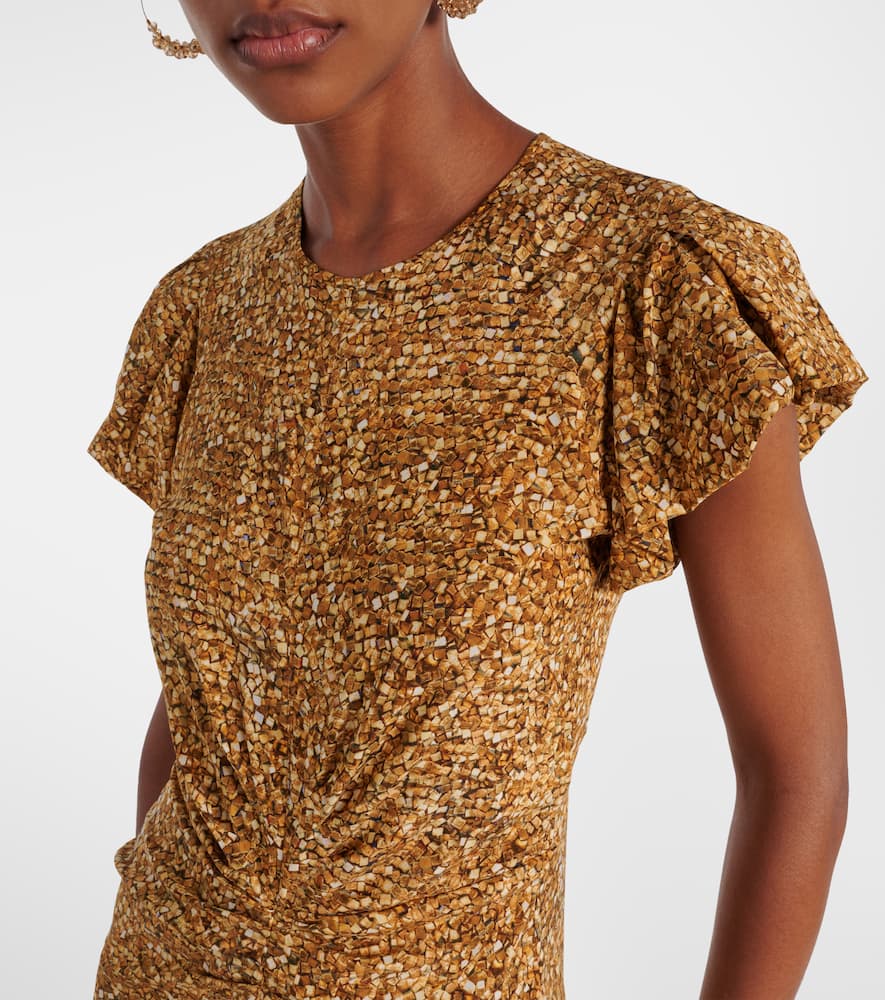 Terena printed silk-blend midi dress