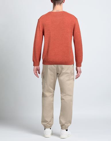 Man Sweater Orange Size XXL Acrylic, Merino Wool, Alpaca wool