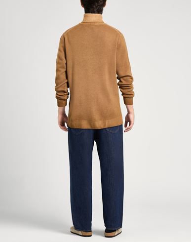 Man Turtleneck Brown Size XXXL Virgin Wool