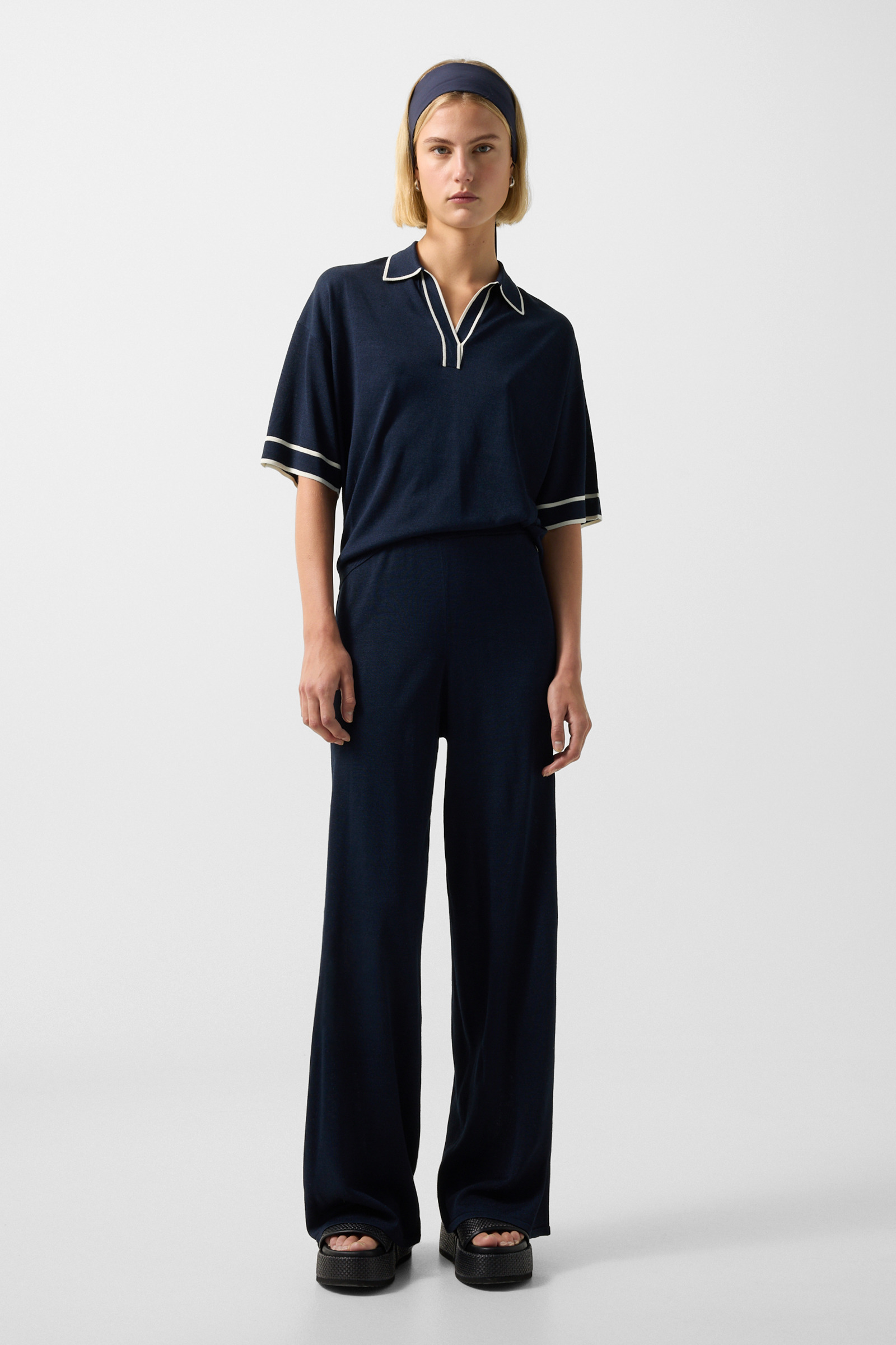 BOGNER Paula knitted trousers for women - Navy blue