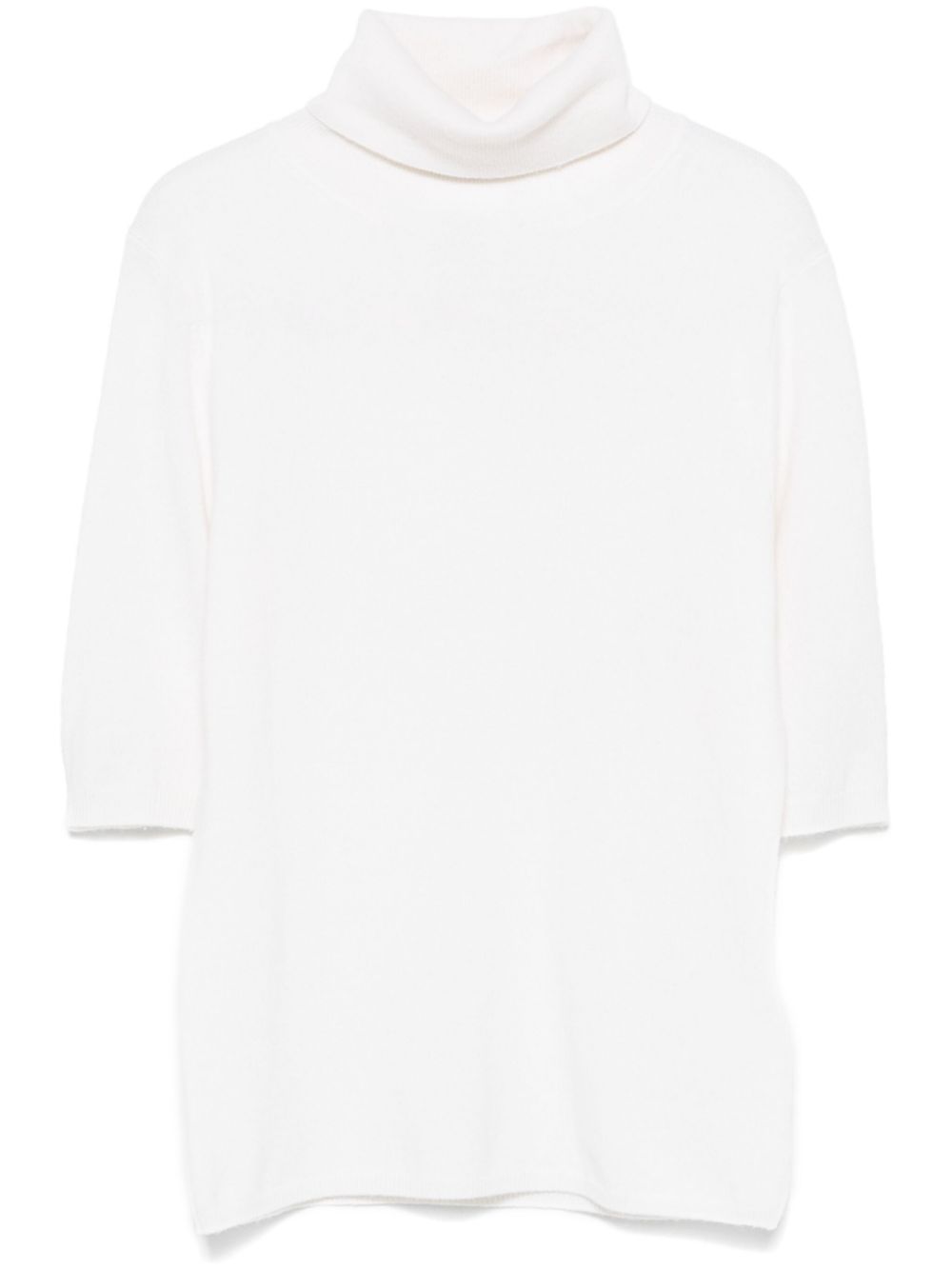 Roll-neck sweater - White