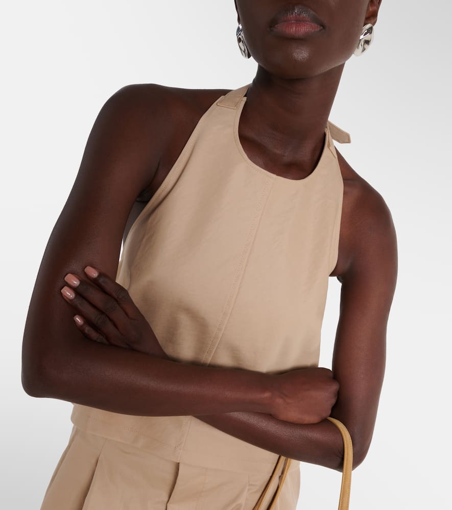 Wardrobe. NYC Halterneck cotton-blend drill top
