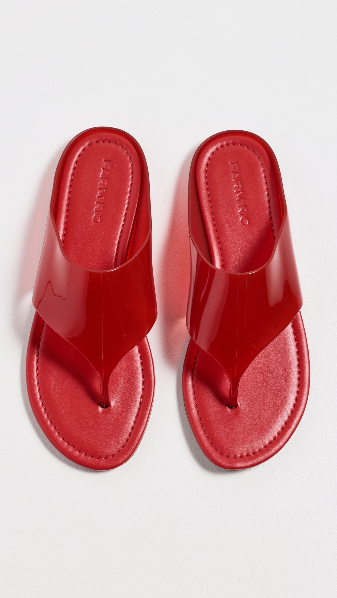 Jelly Thong Flat Sandals Scarlet