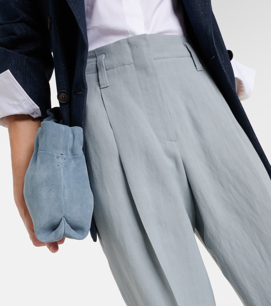 Mid-rise straight pants