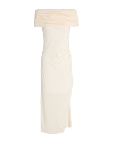 Woman Maxi dress Cream Size 2 Acetate, Polyamide, Elastane