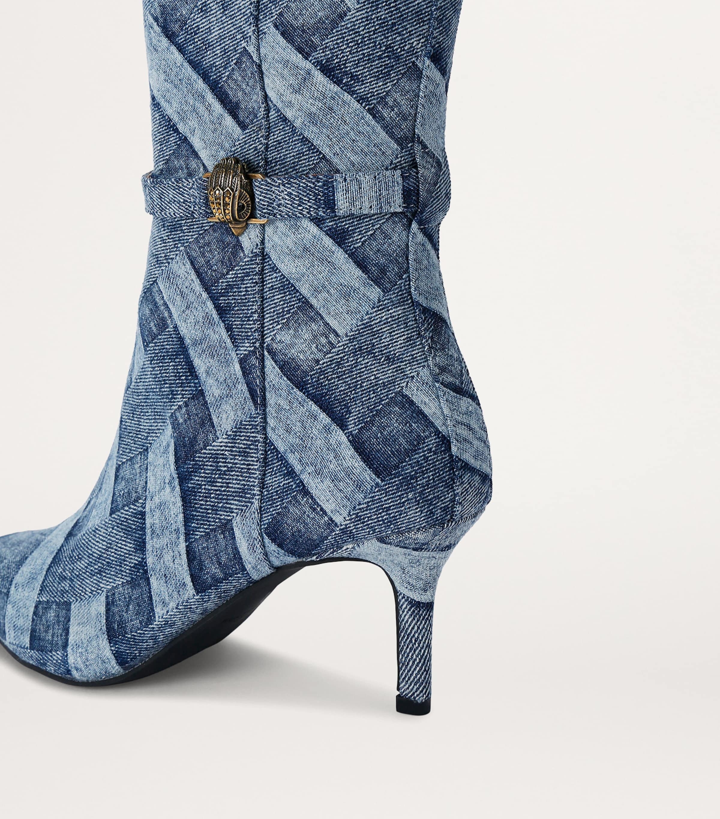 Denim Kensington Flexi Knee-High Boots