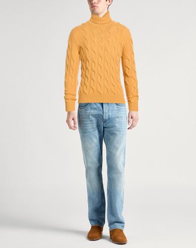 Man Turtleneck Mustard Size 38 Wool, Cashmere