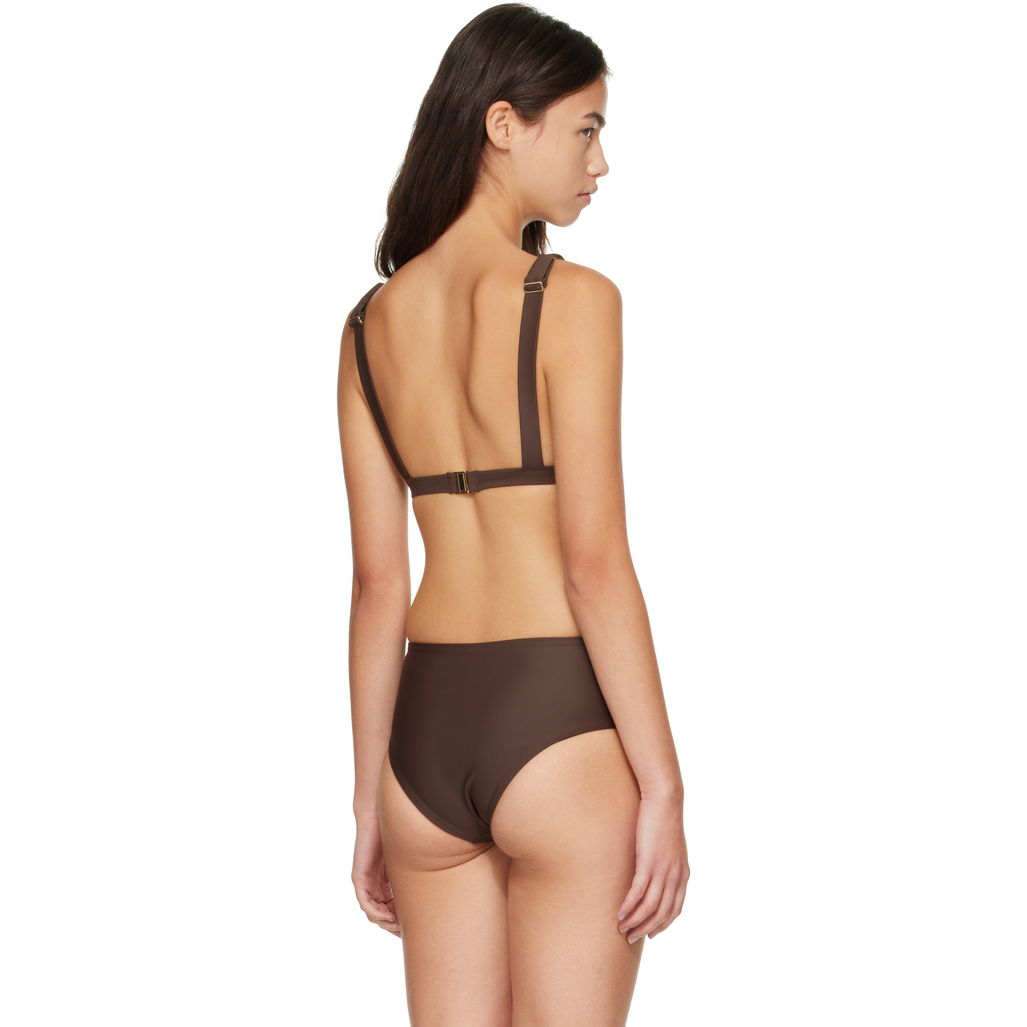 Brown Romy Bikini Top