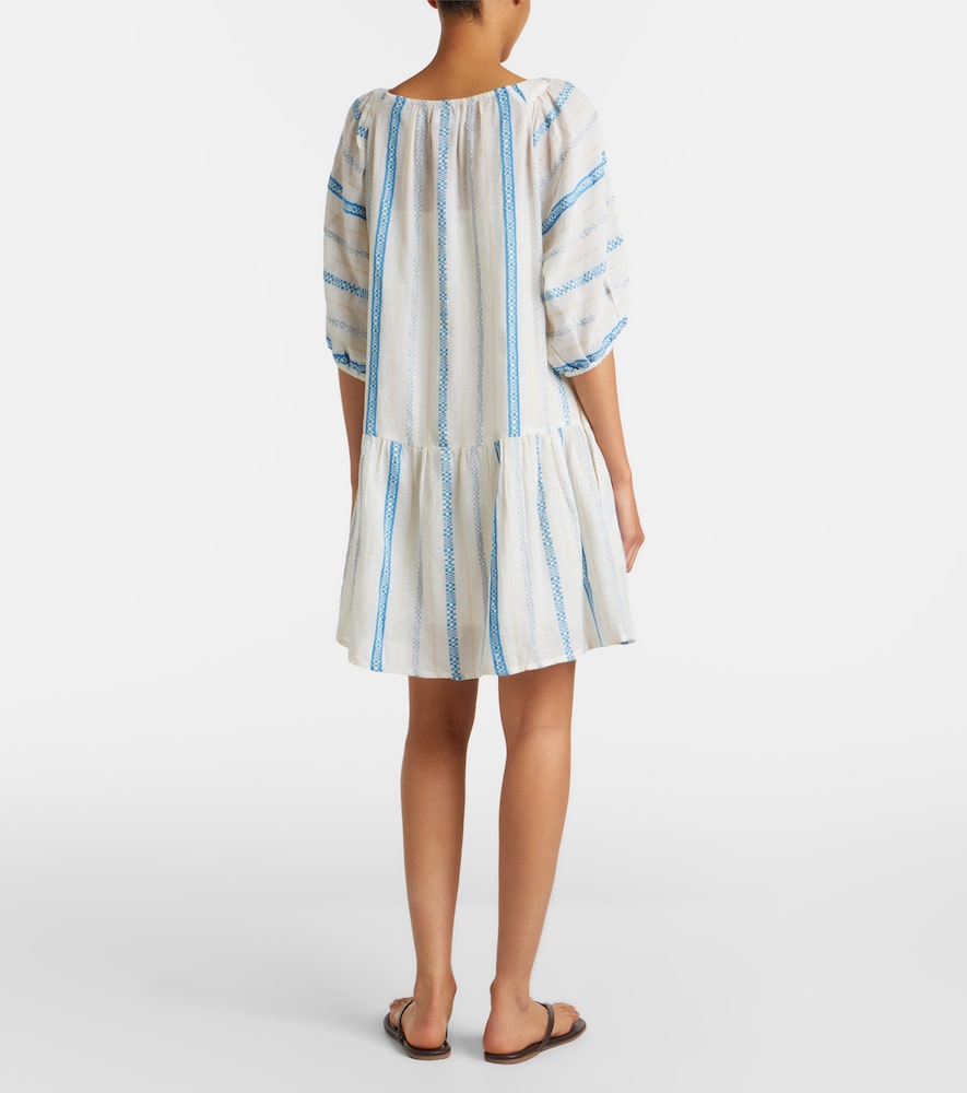 Selita tiered cotton jacquard minidress
