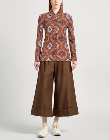 Siyu Woman Shirt Brown Size 8 Viscose, Polyamide