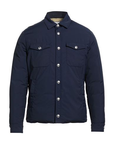 Man Puffer Navy Size 38 Wool, Polyamide