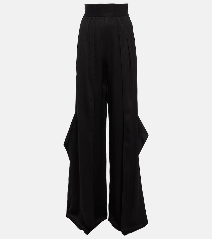 High-rise wide-leg pants