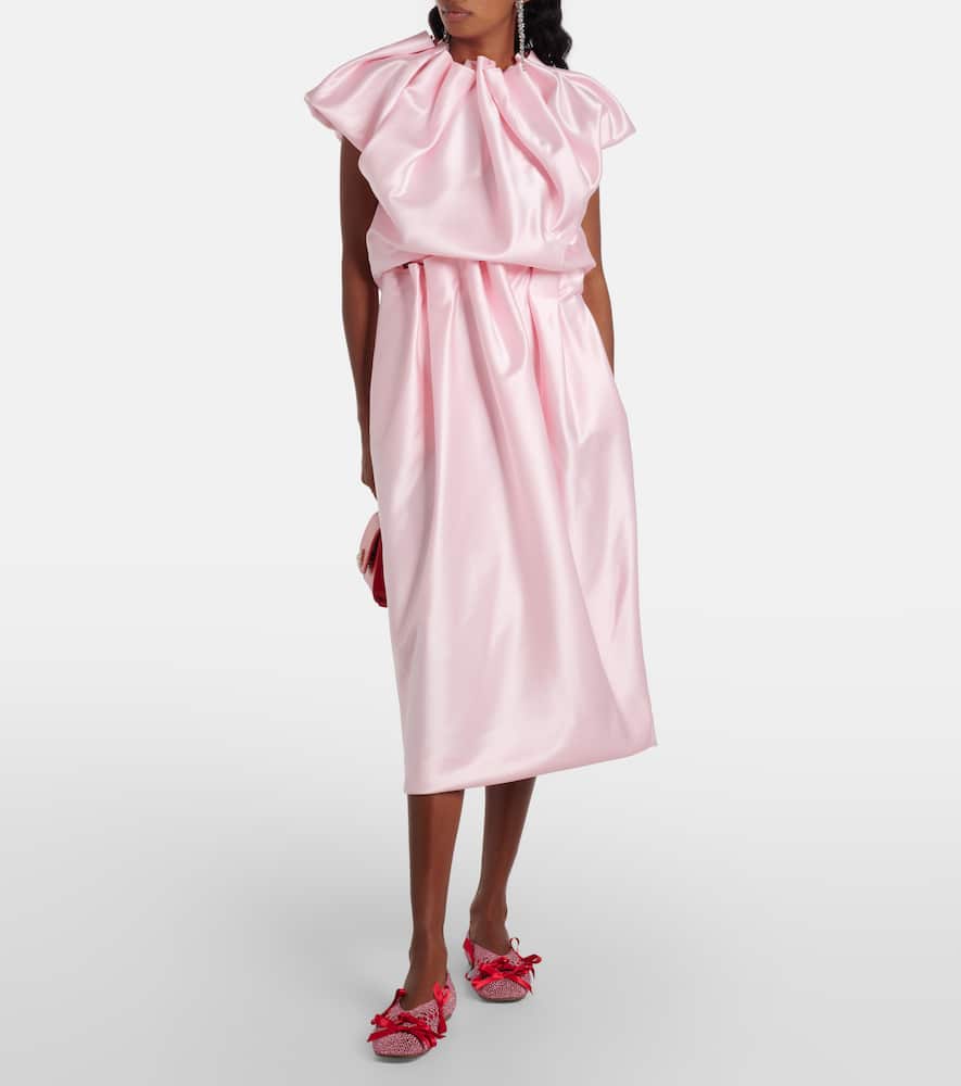 Draped satin top