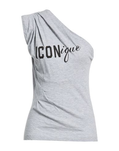 Woman Top Light grey Size M Cotton, Viscose
