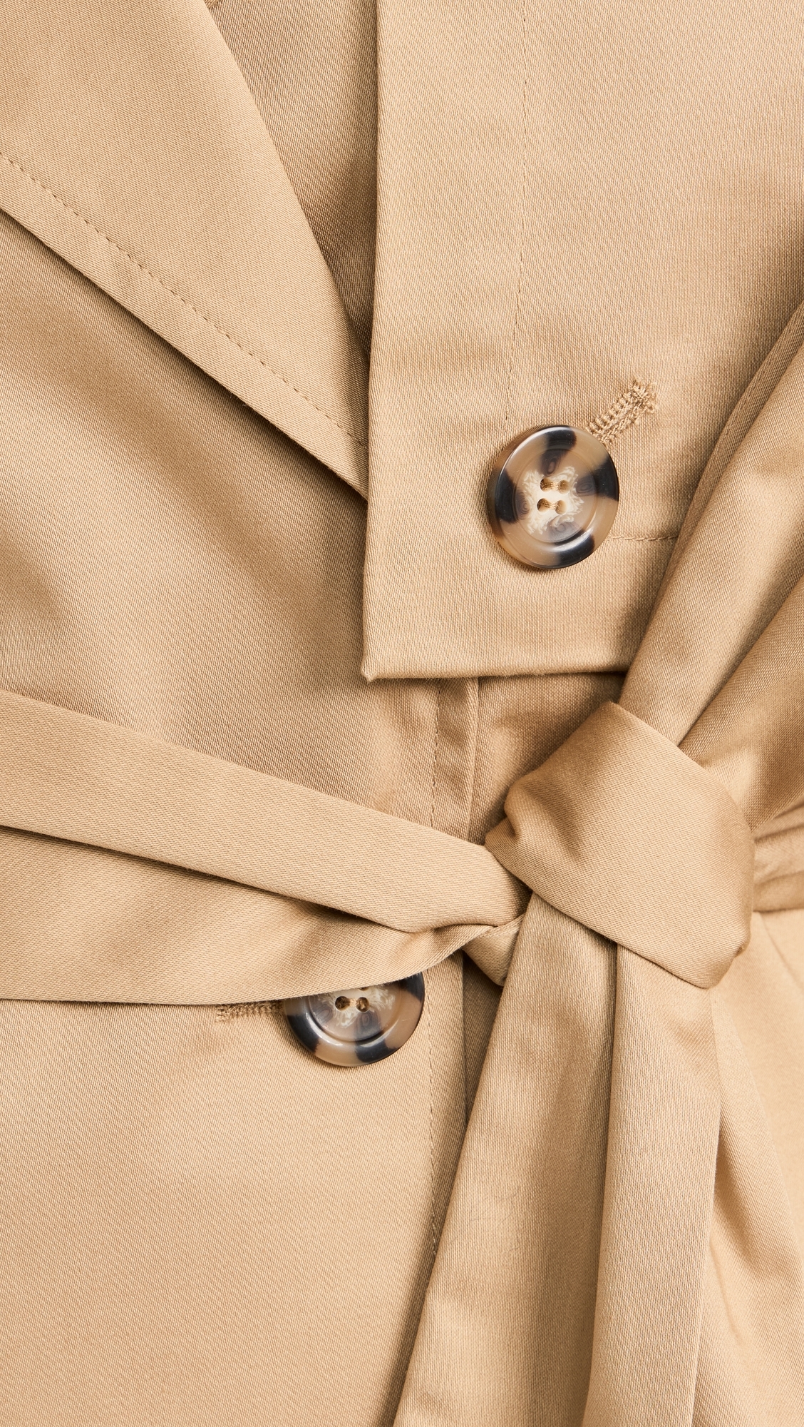 The Cropped Charles Trench Coat Sand