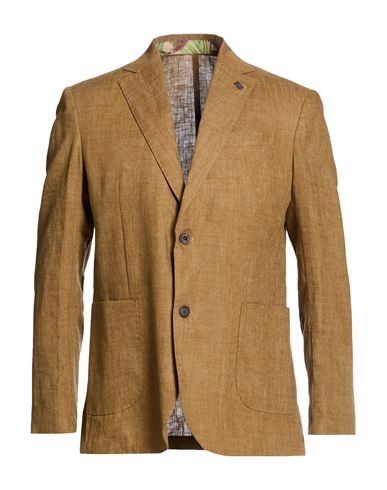 Man Blazer Khaki Size 40 Linen