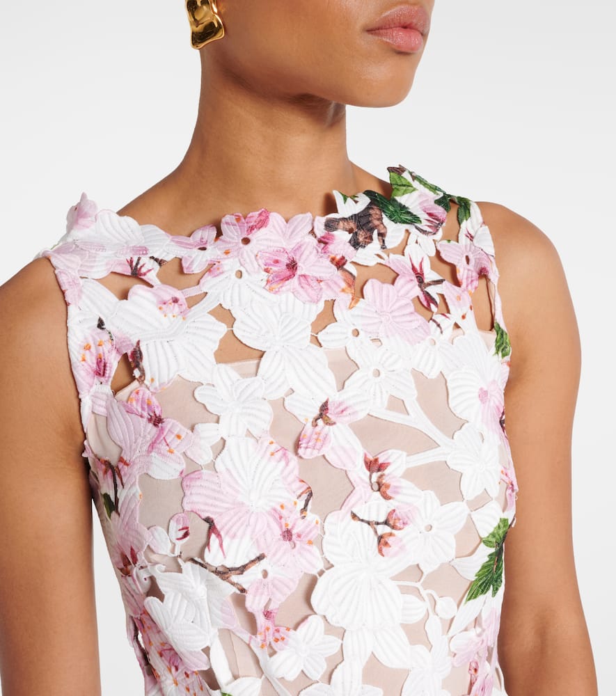 Floral guipure lace gown