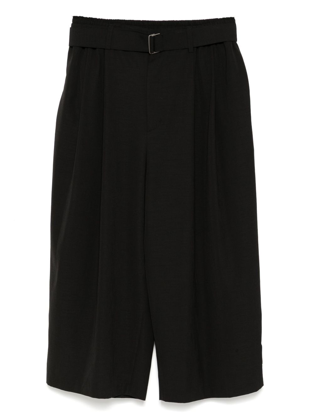 SONGZIO belted crop wide pants - Black