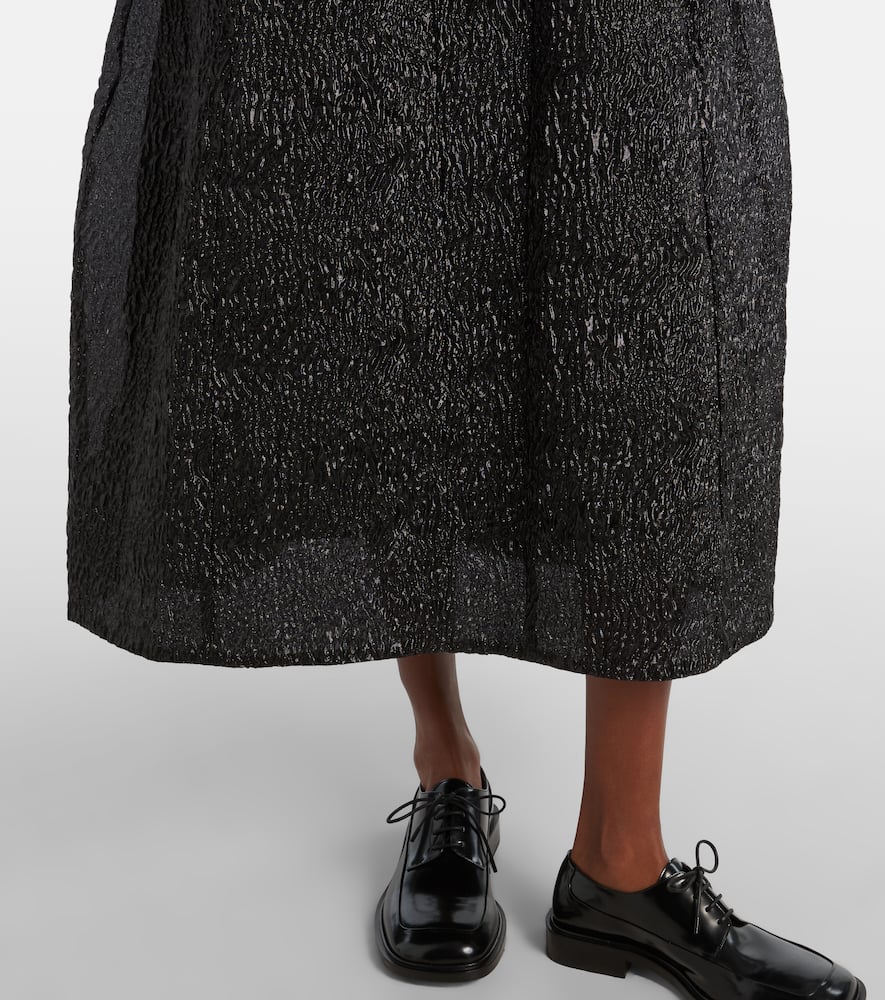 Embellished lamé cocktail dress