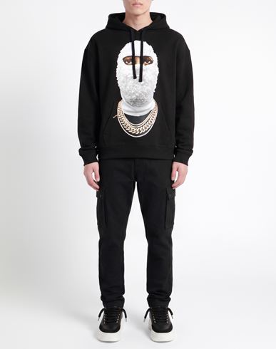 Man Sweatshirt Black Size S Cotton