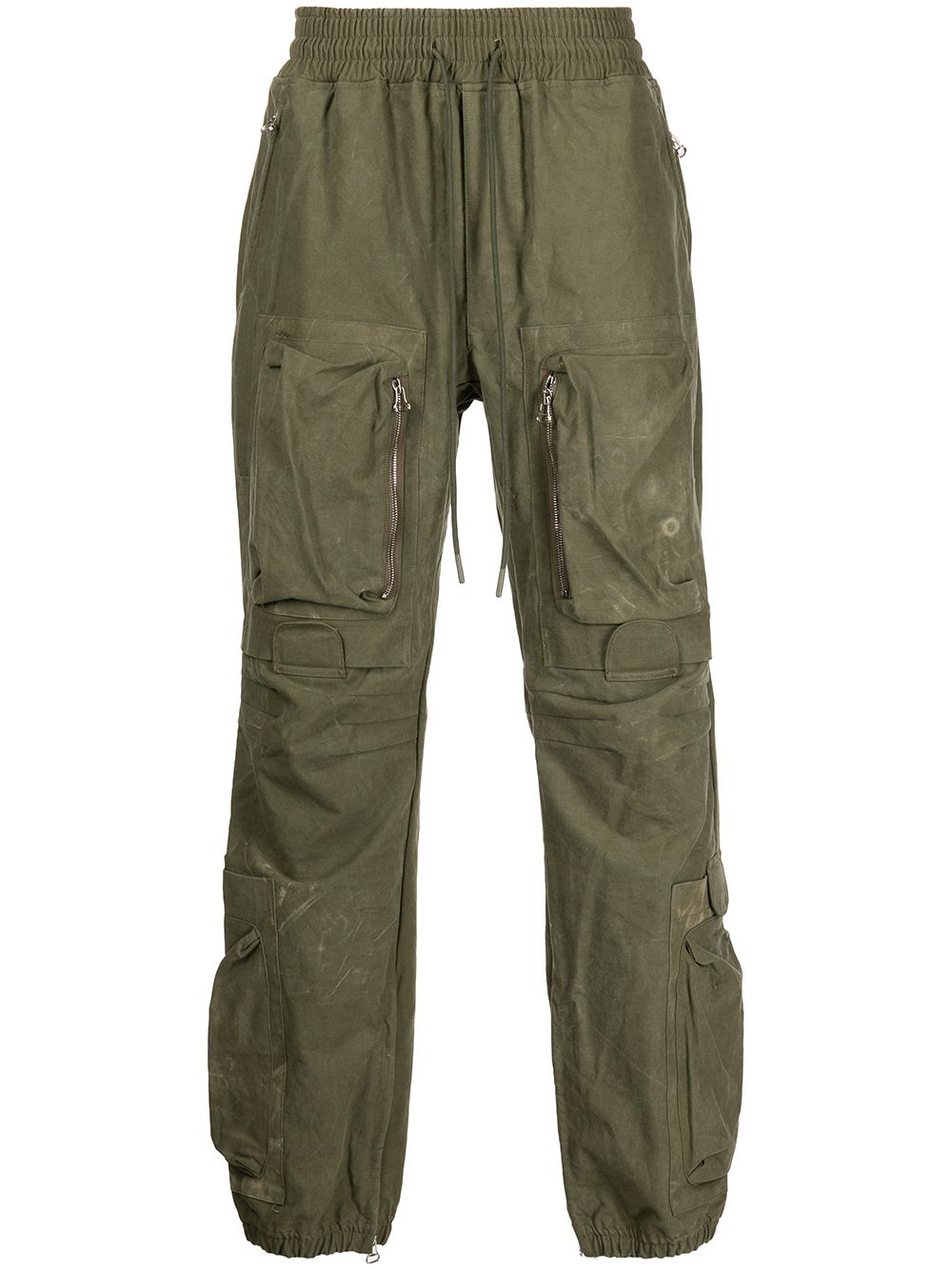 Drawstring cargo trousers - Green