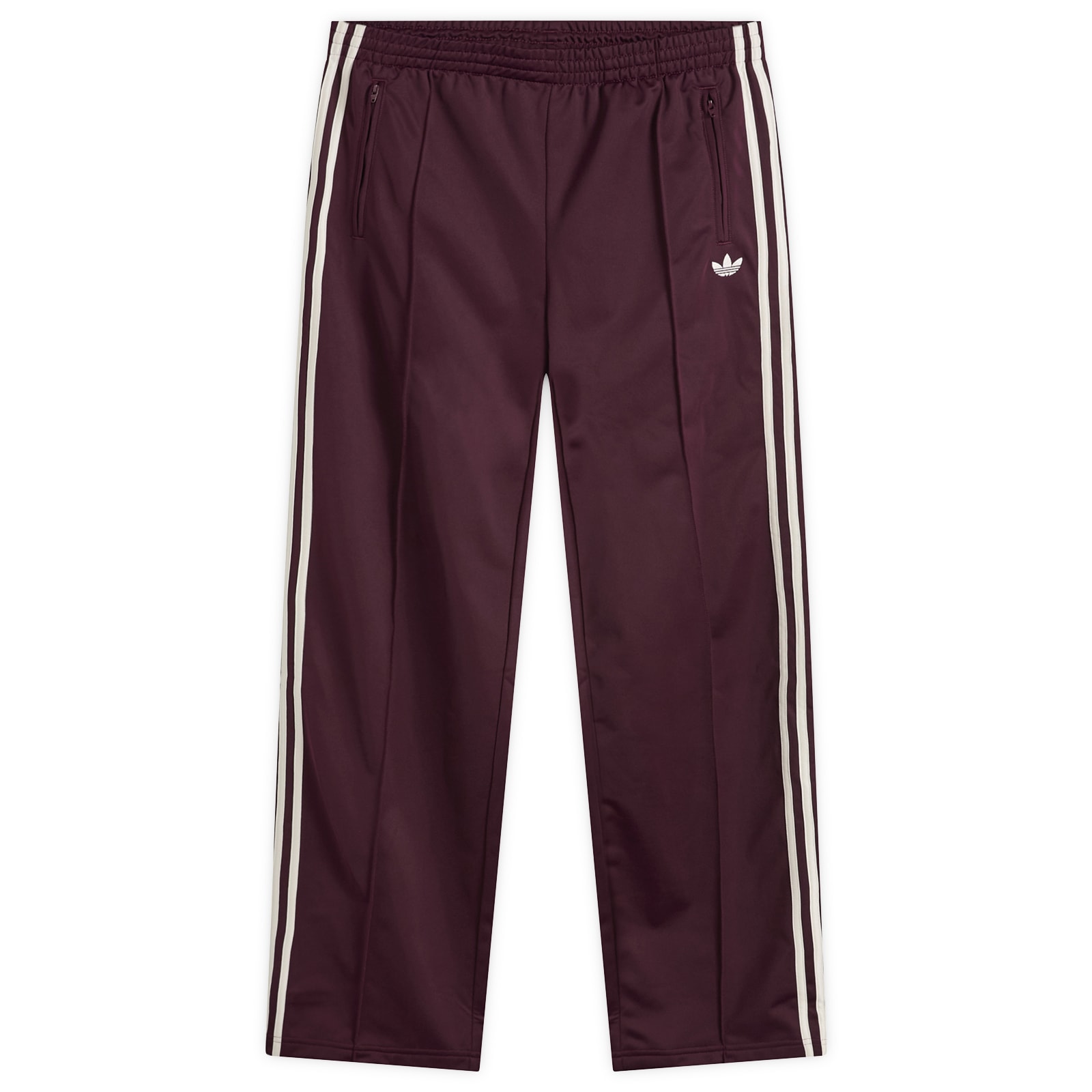 Women's Firebird Loose Trackpants in Maroon/Off White