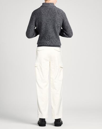 Man Pants Off white Size 32 Cotton, Elastane