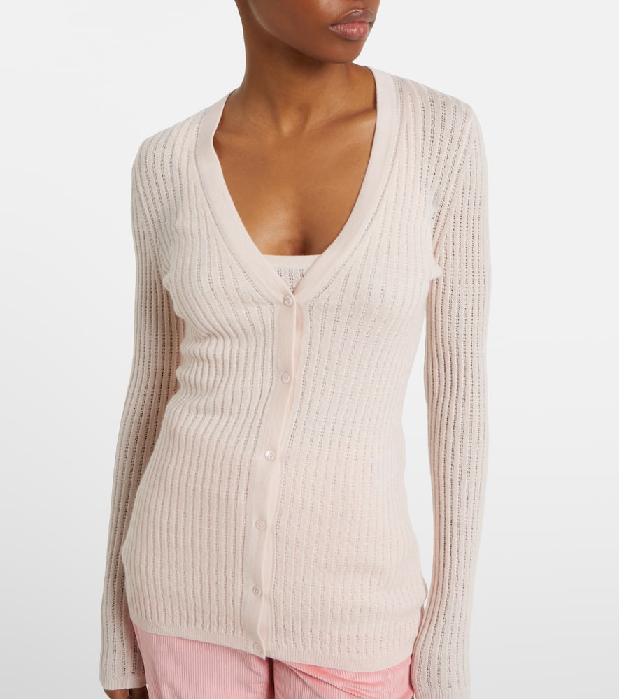 Emma pointelle cashmere and silk cardigan