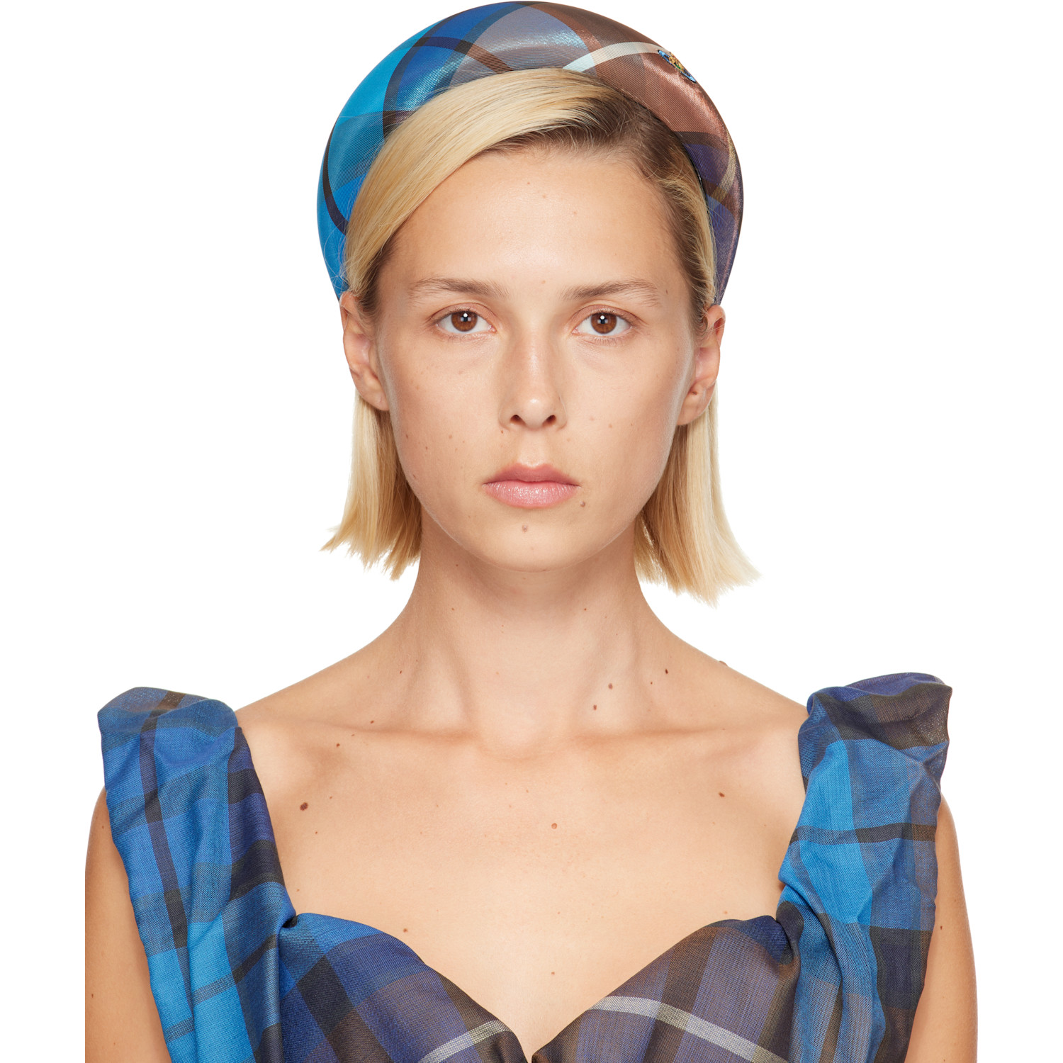 Blue & Brown Wide Headband
