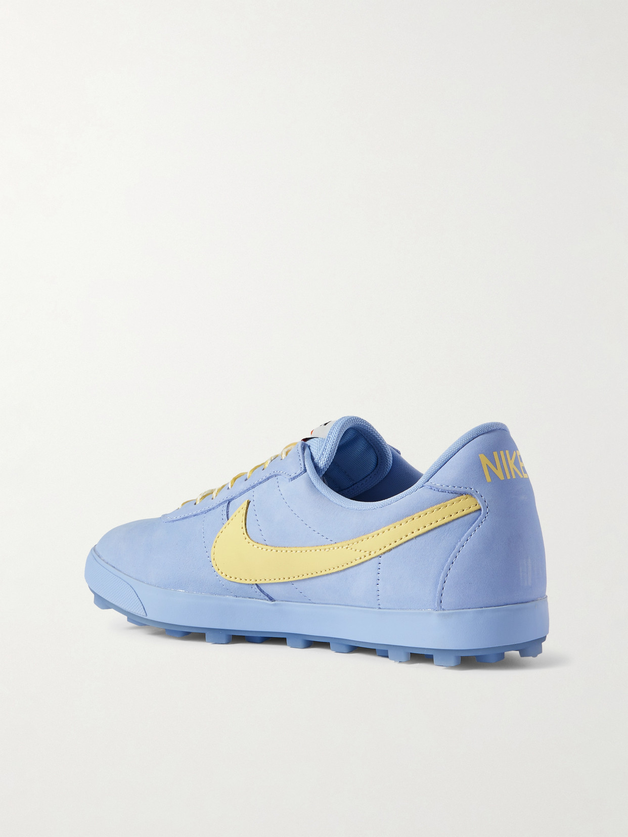 Astrograbber Leather-trimmed Nubuck Sneakers - Yellow
