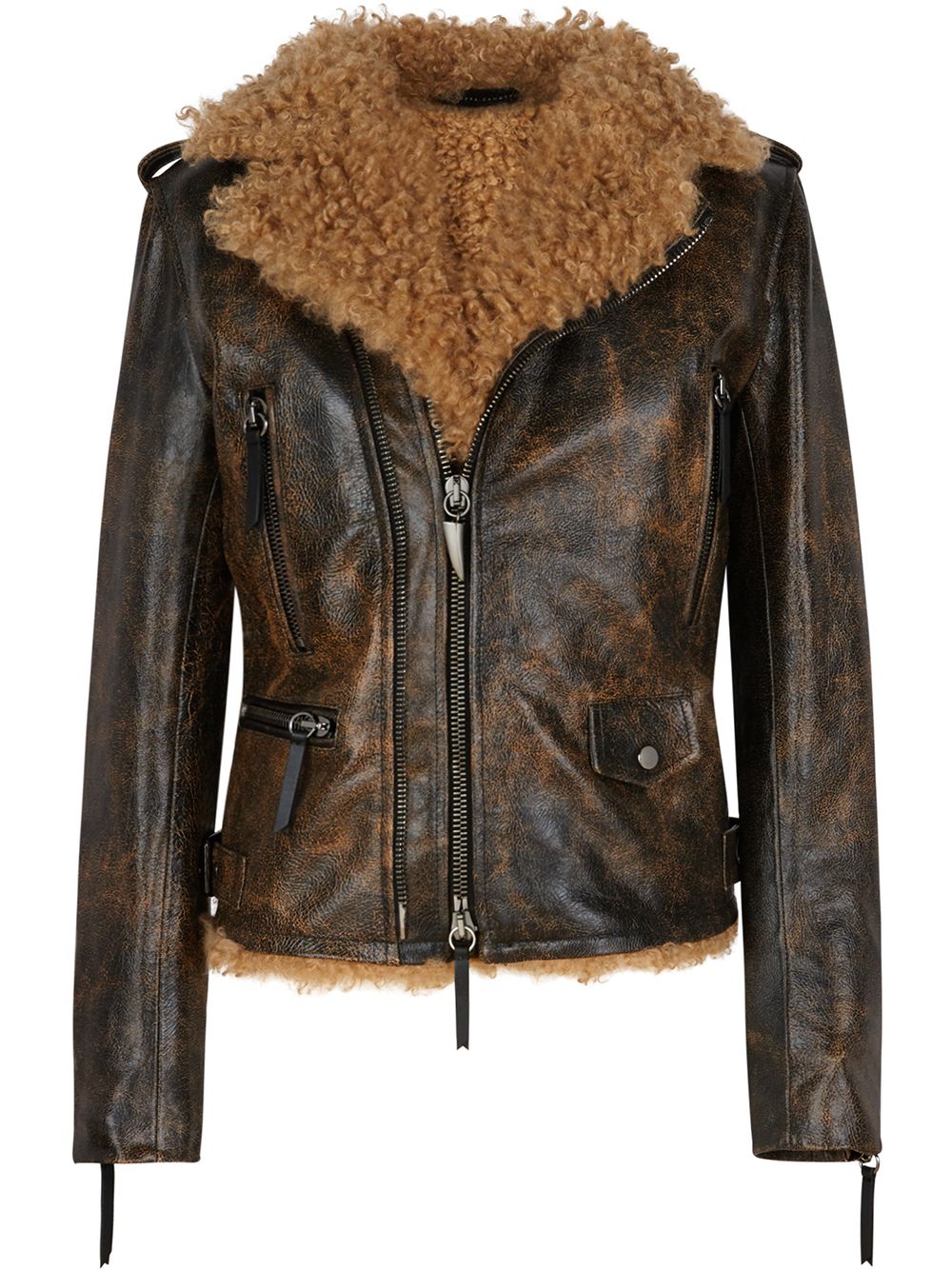 Amelia shearling-lined jacket - Brown