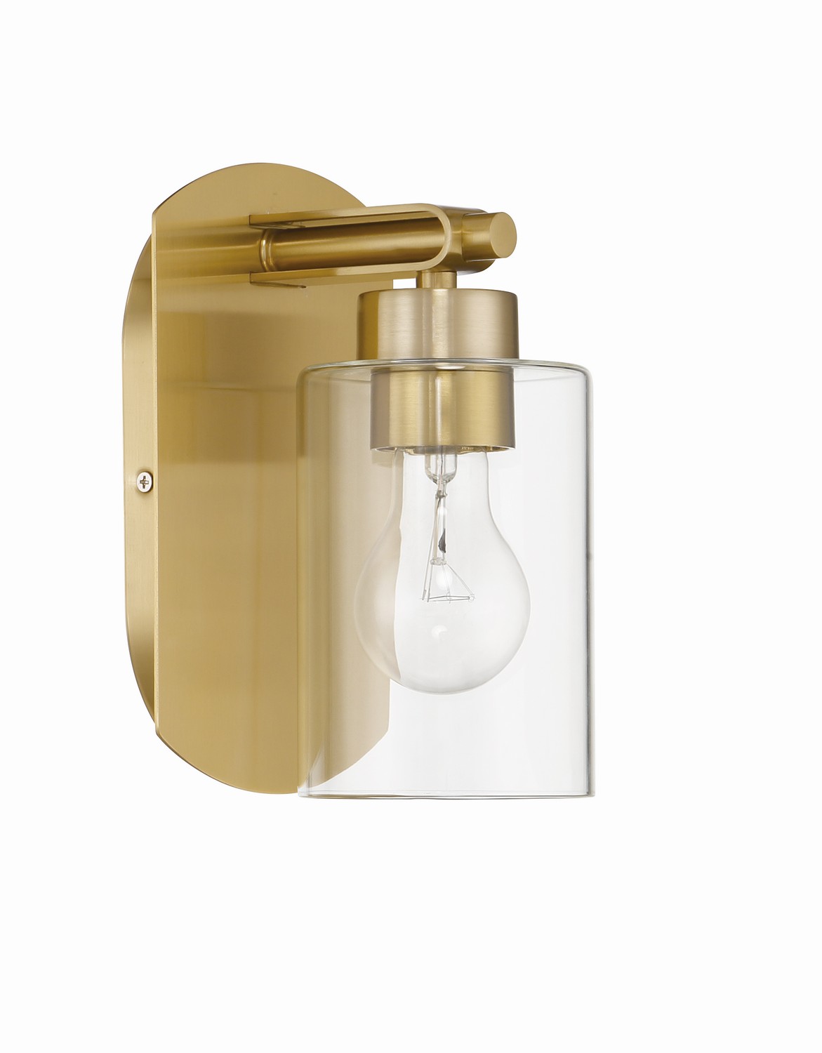 Satin Brass One Light Wall Sconce from the Hendrix Collection