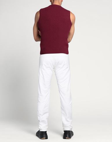 Man Jeans White Size 36 Cotton, Elastane