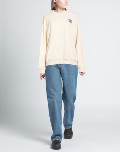 Woman Sweatshirt Cream Size S Cotton