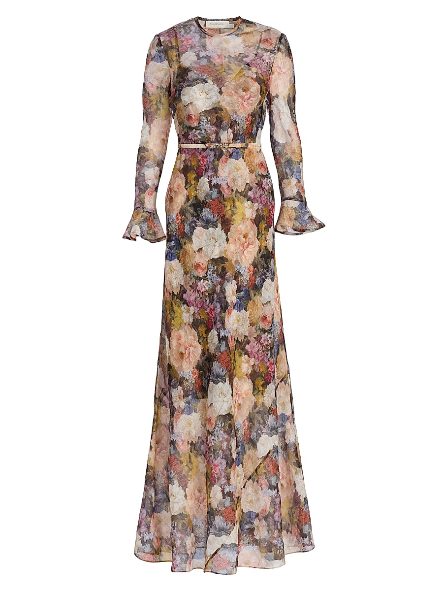 Women's Alchemy Linen-Silk Maxi Dress - Rosette