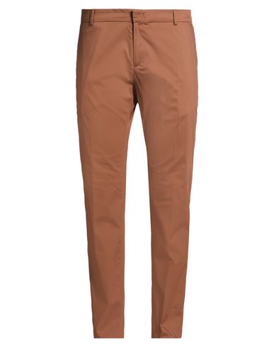 Roberto P Luxury Man Pants Brown Size 30 Cotton, Elastane