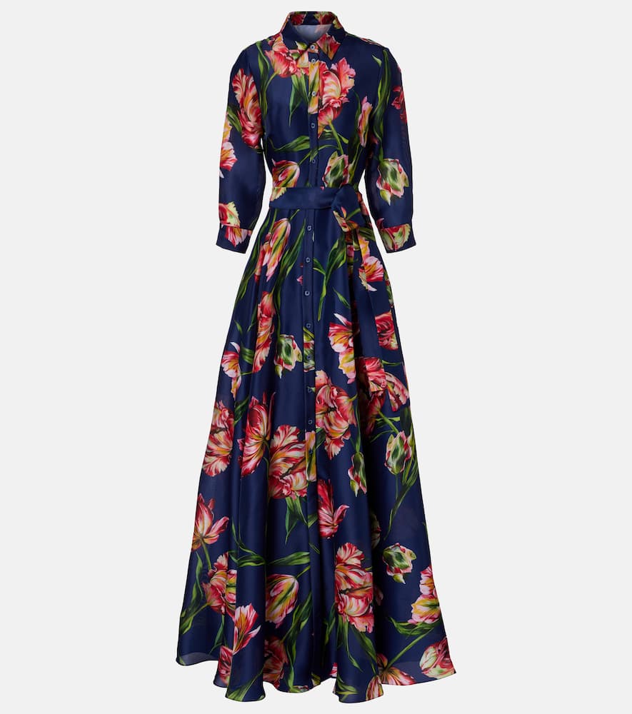 Floral gazar gown