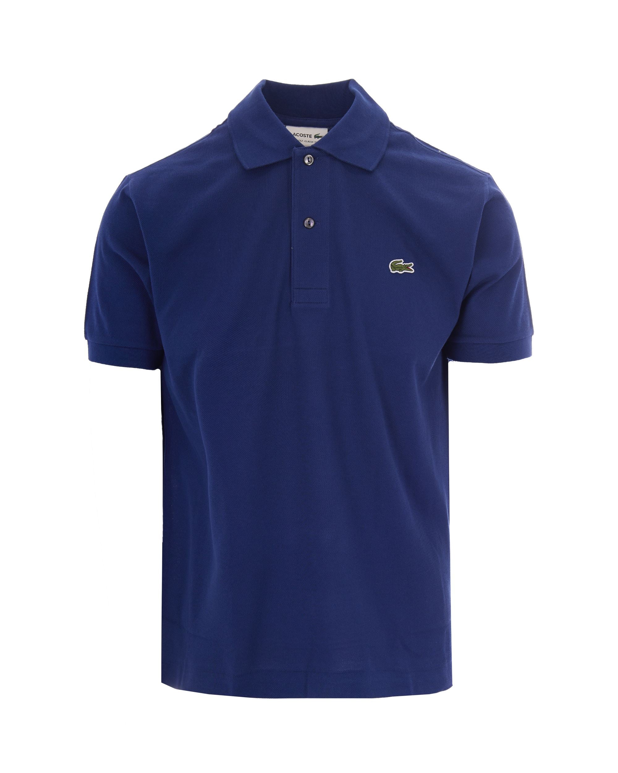 Petit Piqué Cotton Polo Shirt — Blue