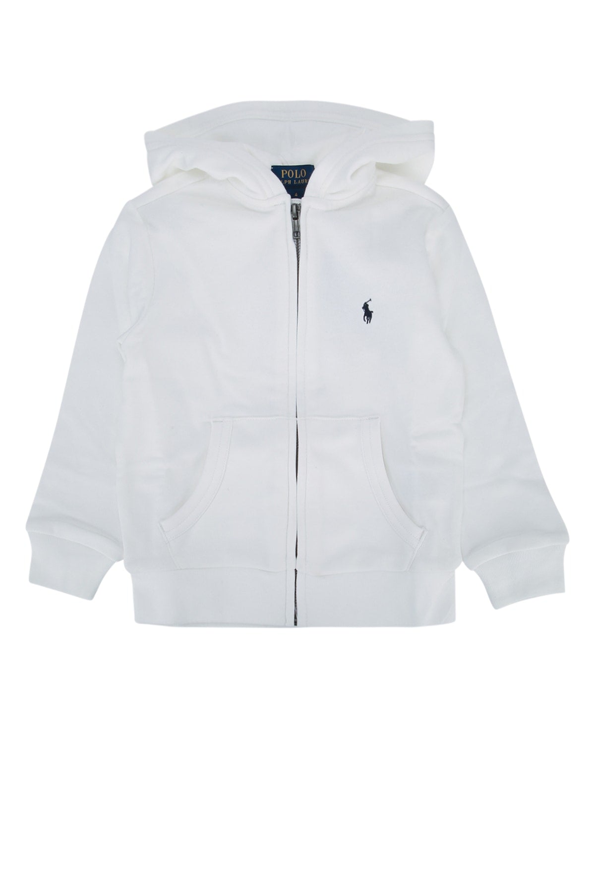 Logo-Embroidered Cotton Hoodie — White