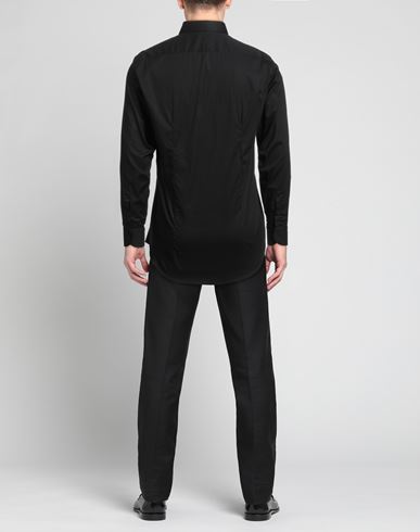 Man Shirt Black Size 16 Cotton, Elastane